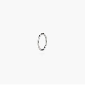 STUDS dainty titanium clicker huggie hoop earring 6mm hypoallergenic silver tone